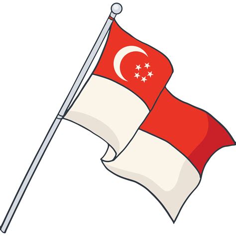 singapore flag png transparent